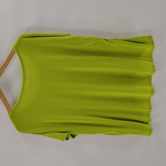 Cato Lime Green Pullover Blouse Size XL Oversized Relaxed Fit Flowy - Picture 6 of 6
